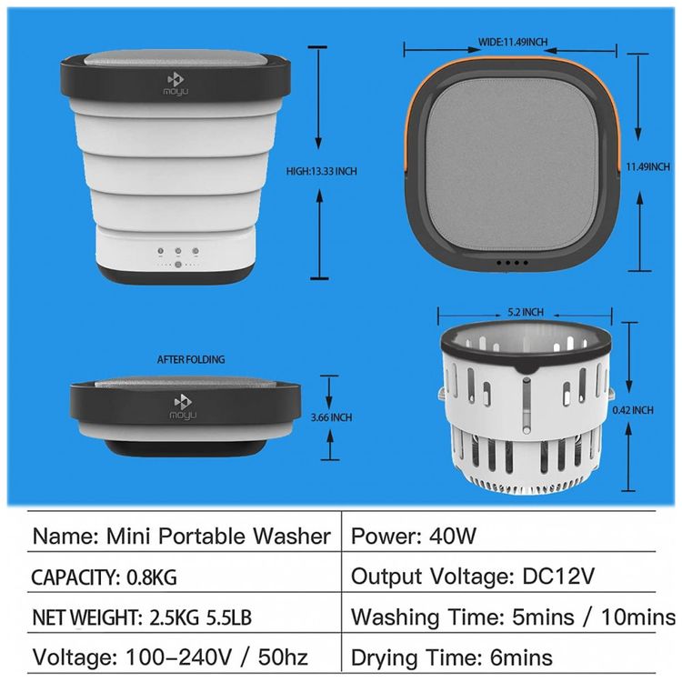 Mini-Maquina-de-Lavar-Portatil-1-KG-Dobravel-com-Cesto-de-foto-1