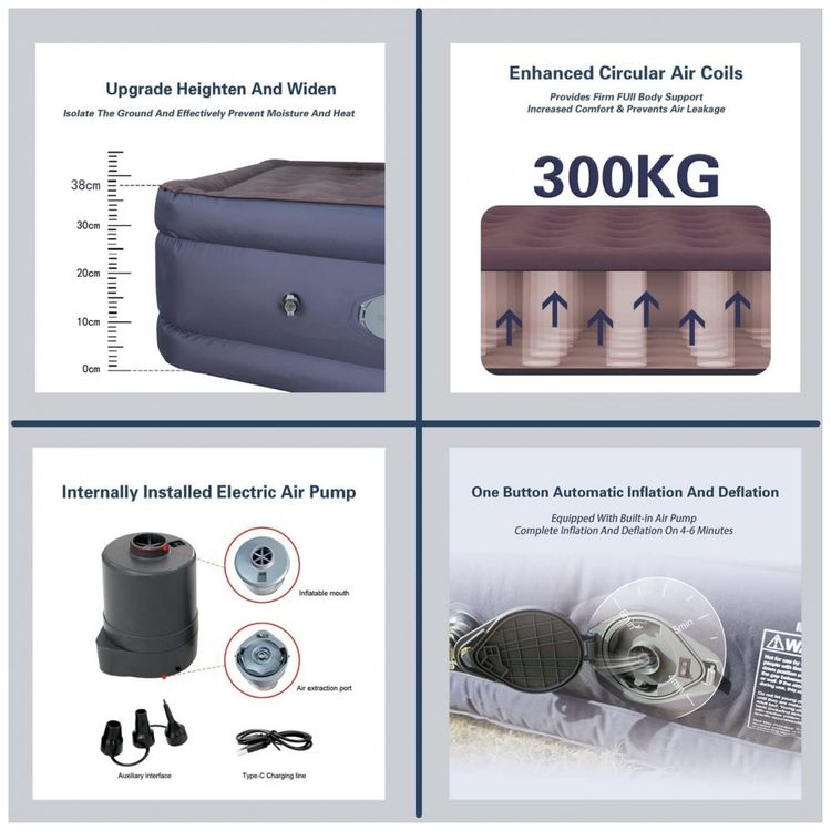 Colchao-Inflavel-Casal-com-Bomba-Embutida-Para-ate-300KG-foto-2