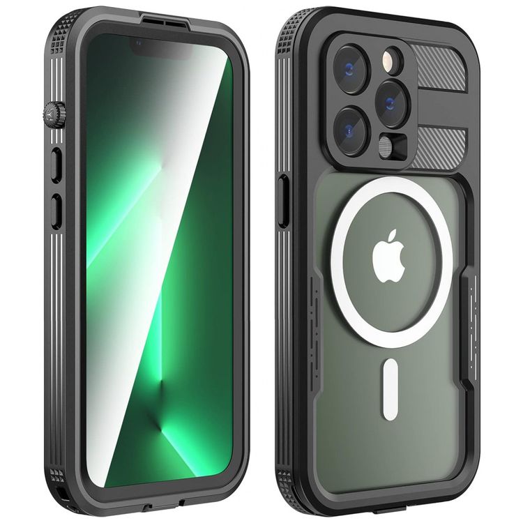 Capa-para-Iphone-14-Pro-a-Prova-dAgua-Zimu-Joy-Preta-foto-0