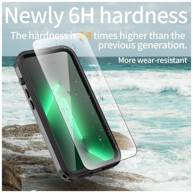 Capa-para-Iphone-14-Pro-a-Prova-dAgua-Zimu-Joy-Preta-foto-3