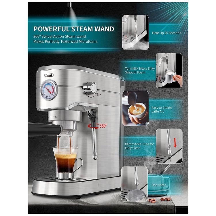 Maquina-de-Cafe-Expresso-com-Bocal-de-Leite-110V-Gevi-foto-4