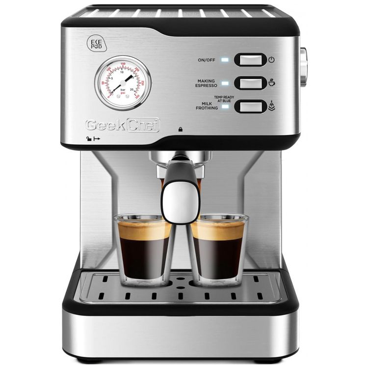 Maquina-de-Cafe-Expresso-em-Aco-Inoxidavel-com-Bocal-de-foto-0