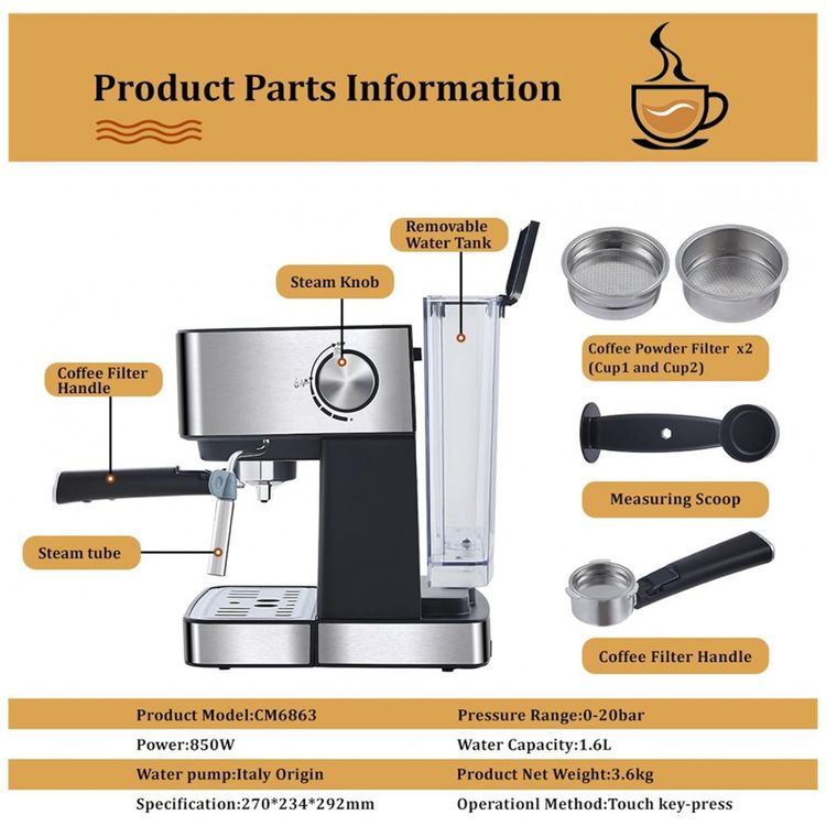 Maquina-de-Cafe-Expresso-300mL-com-Painel-Digital-110V-foto-2