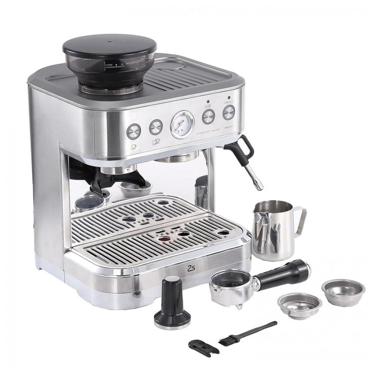 Maquina-de-Cafe-Expresso-2.5L-em-Aco-Inoxidavel-com-Batedor-foto-0