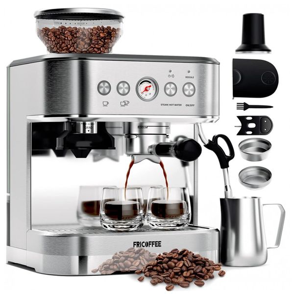 Maquina-de-Cafe-Expresso-em-Aco-Inoxidavel-com-Bocal-de-foto-0