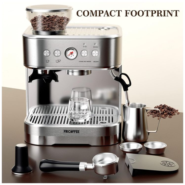 Maquina-de-Cafe-Expresso-em-Aco-Inoxidavel-com-Bocal-de-foto-1