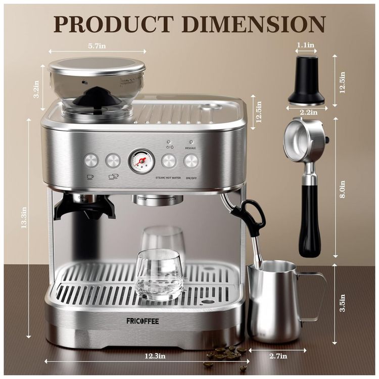Maquina-de-Cafe-Expresso-em-Aco-Inoxidavel-com-Bocal-de-foto-5