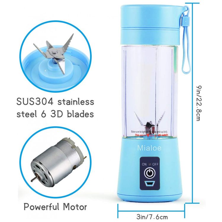 Liquidificador-Portatil-Recarregavel-USB-com-6-Laminas-3D-foto-1
