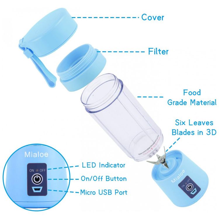 Liquidificador-Portatil-Recarregavel-USB-com-6-Laminas-3D-foto-2