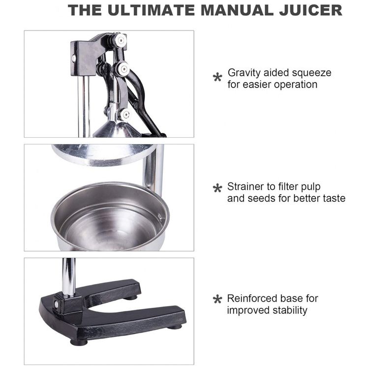 Espremedor-de-Frutas-Manual-Profissional-Aco-Fundido-CO-Z-foto-2