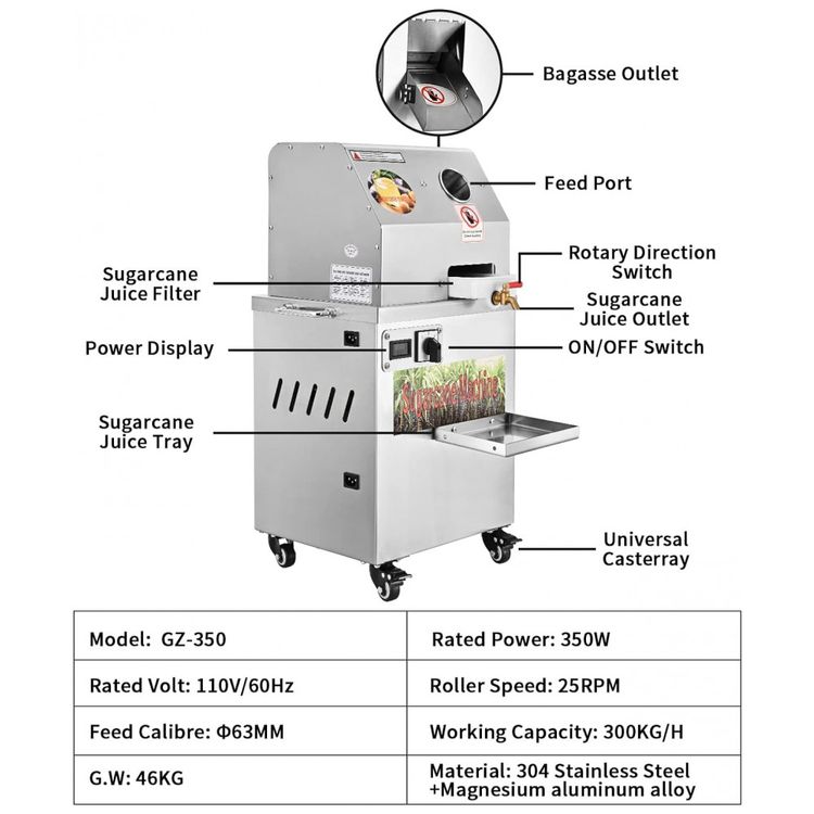 Moedor-de-Cana-de-Acucar-Eletrico-Profissional-em-Aco-foto-2