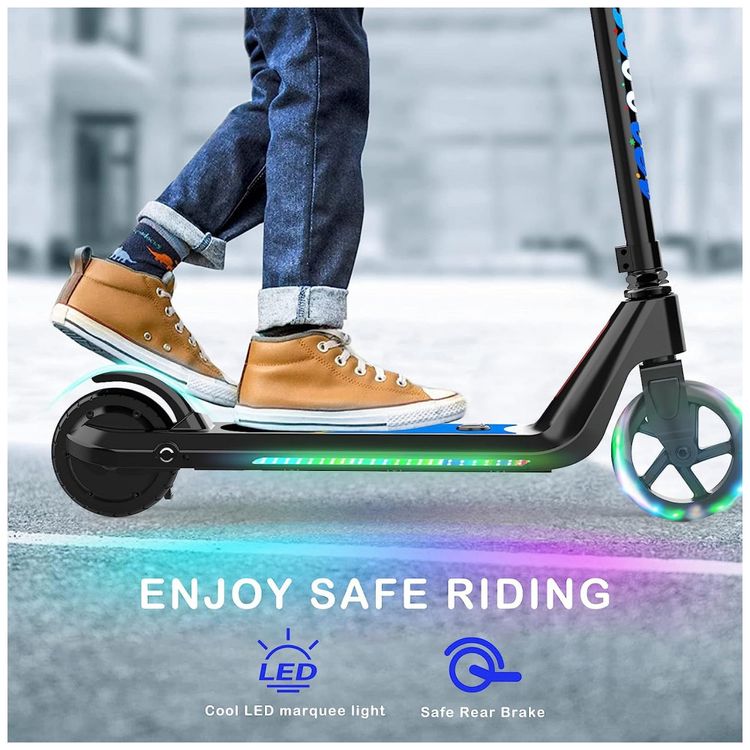 Patinete-Eletrico-para-Criancas-de-6-a-10-anos-com-Luzes-foto-3