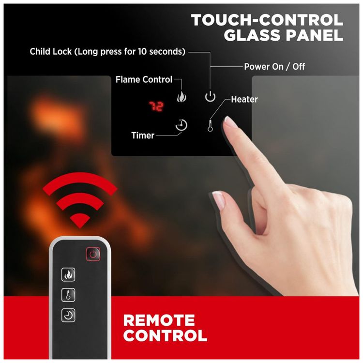 Lareira-Eletrica-de-Embutir-A70x40L-com-Controle-Remoto-e-foto-3