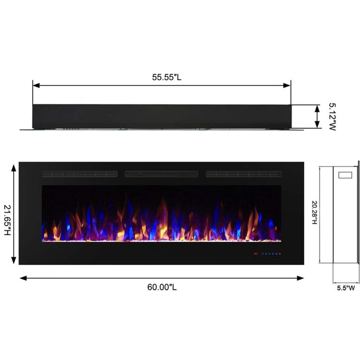 Lareira-Eletrica-de-Embutir-A54x152L-com-Controle-Remoto-e-foto-5