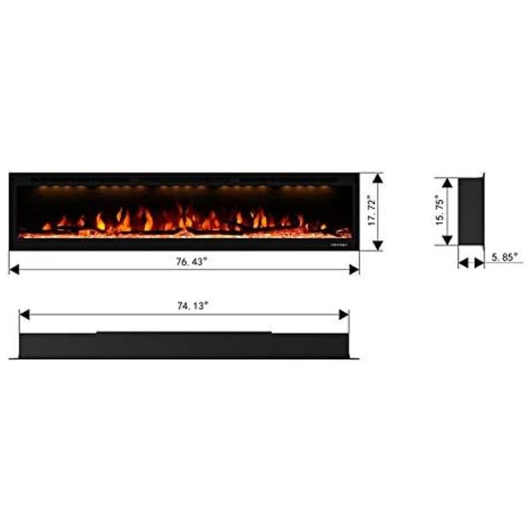 Lareira-Eletrica-de-Embutir-A43x193L-com-Controle-Remoto-e-foto-1