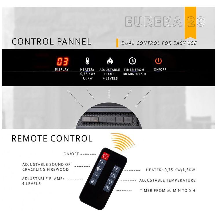 Lareira-Eletrica-de-Embutir-A53x70L-com-Controle-Remoto-e-foto-3