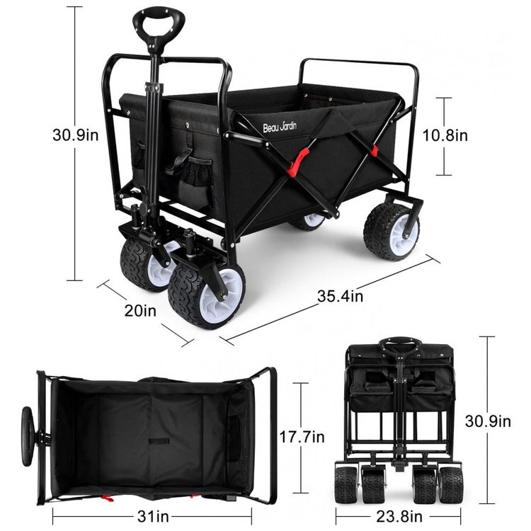 Carrinho-Dobravel-para-Camping-e-Jardim-com-Rodas-para-todos-foto-2