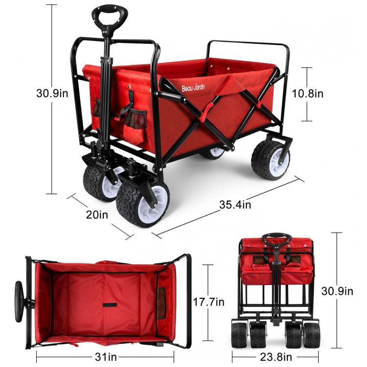 Carrinho-Dobravel-para-Camping-e-Jardim-com-Rodas-para-todos-foto-2