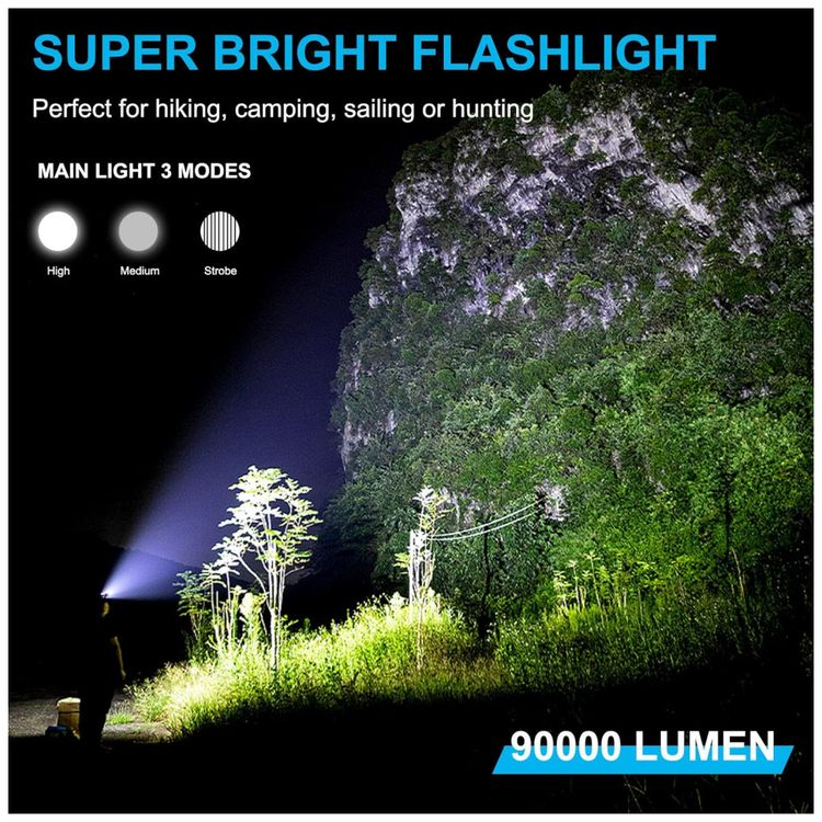 Lanterna-LED-Recarregavel-20-Horas-de-Acao-USB-e-9.000-foto-1