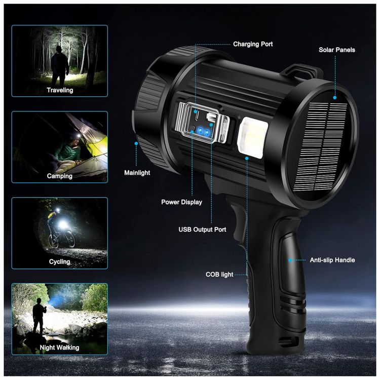 Lanterna-LED-Recarregavel-20-Horas-de-Acao-USB-e-9.000-foto-3
