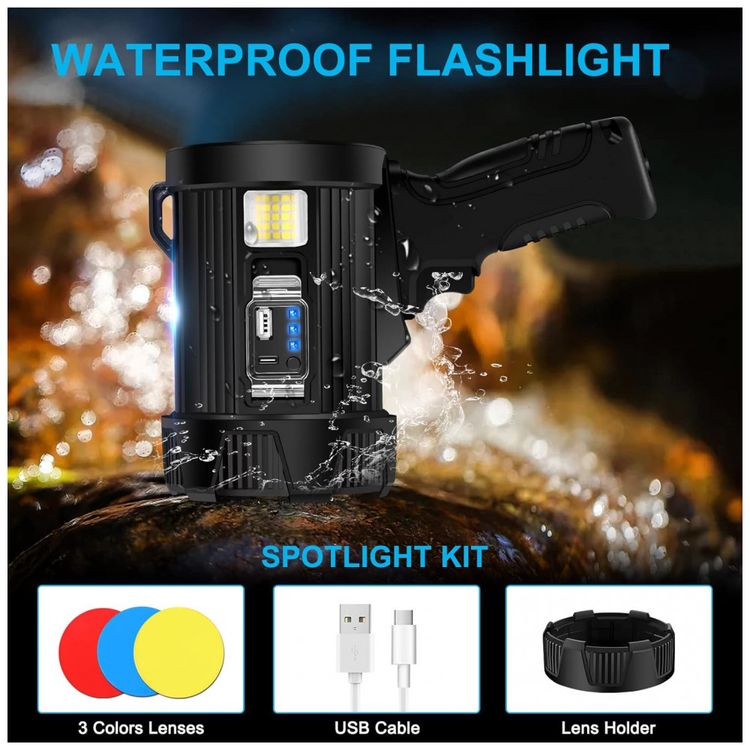 Lanterna-LED-Recarregavel-20-Horas-de-Acao-USB-e-9.000-foto-5