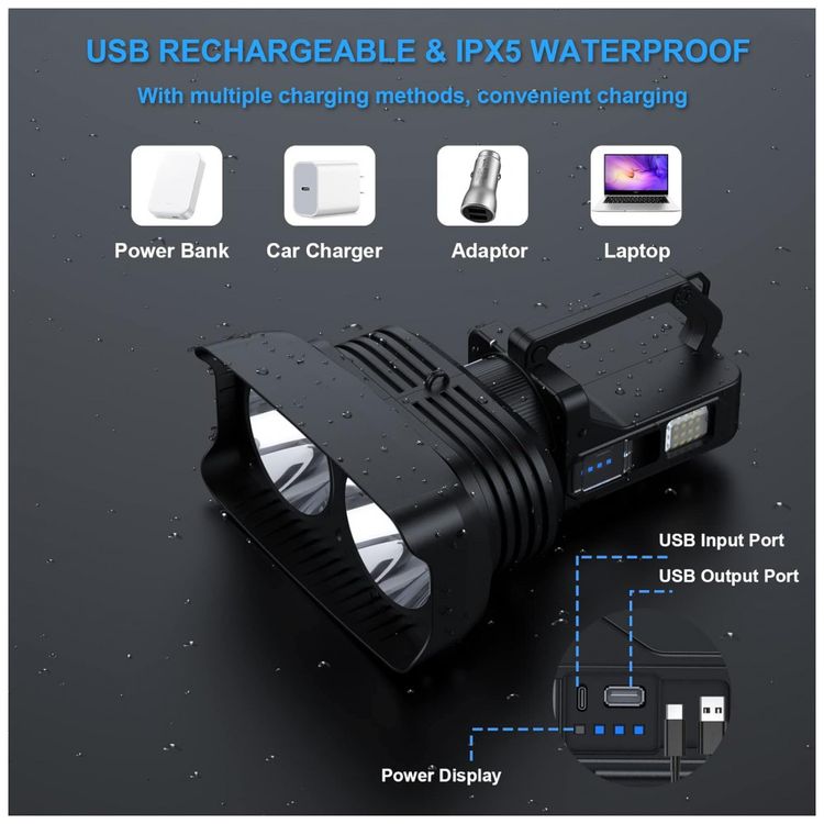 Lanterna-LED-Recarregavel-com-7-Modos-e-100.000-Lumens-foto-5