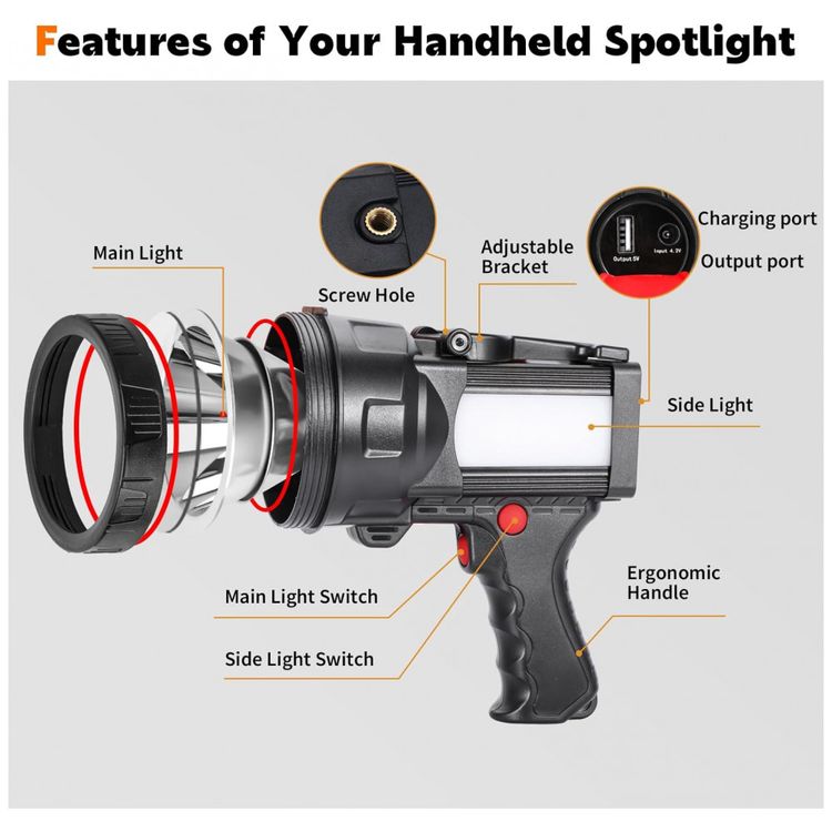 Lanterna-LED-Recarregavel-com-6-Modos-USB-10.000-Lumens-foto-5