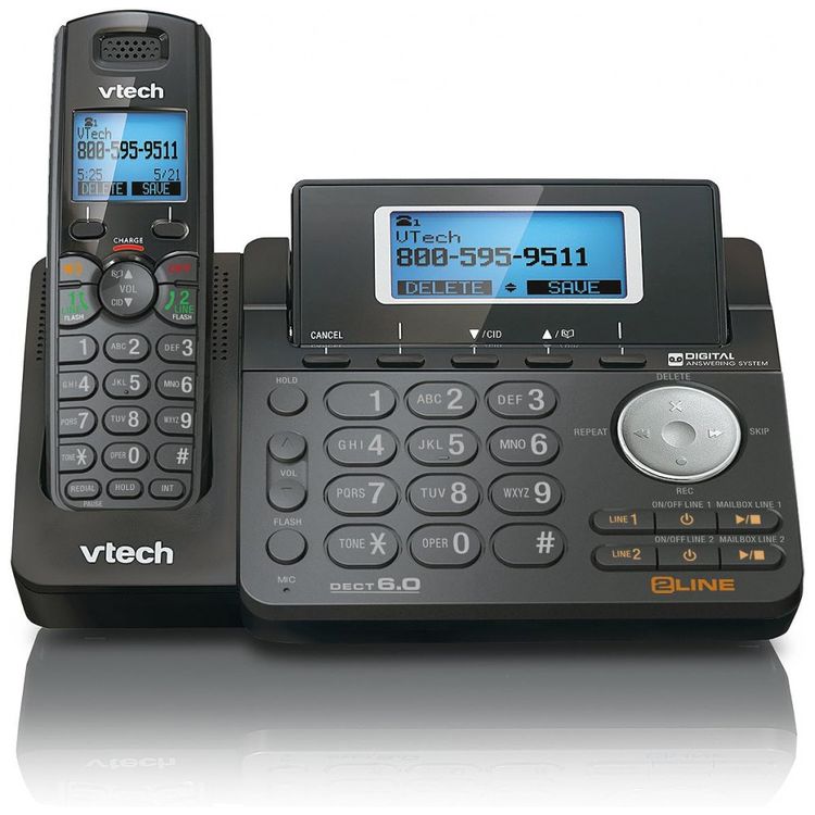 Telefone-sem-Fio-Expansivel-de-2-linhas-com-2-Aparelhos-foto-1