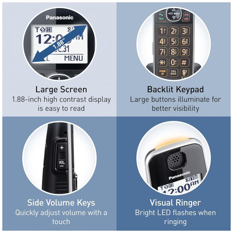 Sistema-de-Telefone-sem-Fio-Link2Cell-Bluetooth-DECT-6.0-com-foto-2