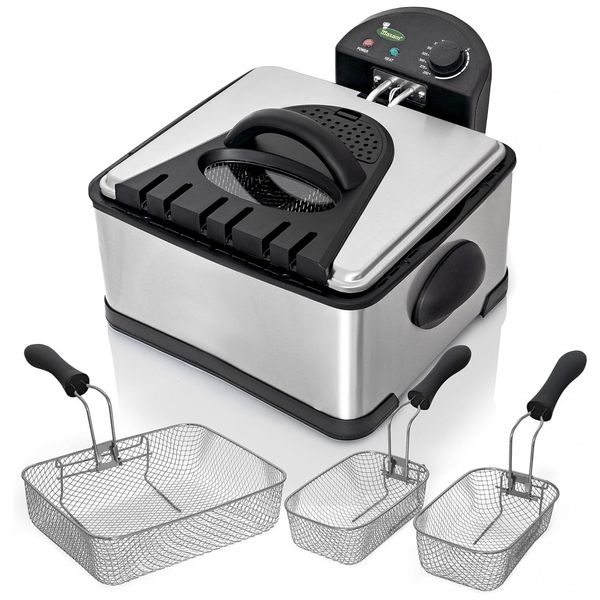 Fritadeira-Eletrica-4L-em-Aco-Inoxidavel-1700W-110V-Maxam-foto-0