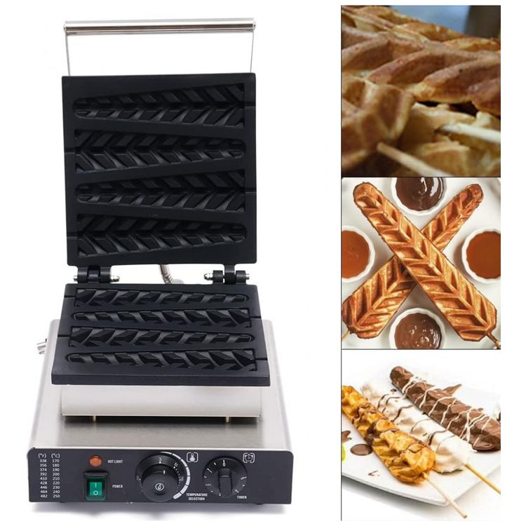 Maquina-de-Waffle-Profissional-em-Aco-Inoxidavel-110V-foto-2