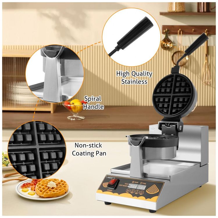 Maquina-de-Waffle-Profissional-em-Aco-Inoxidavel-com-Painel-foto-1