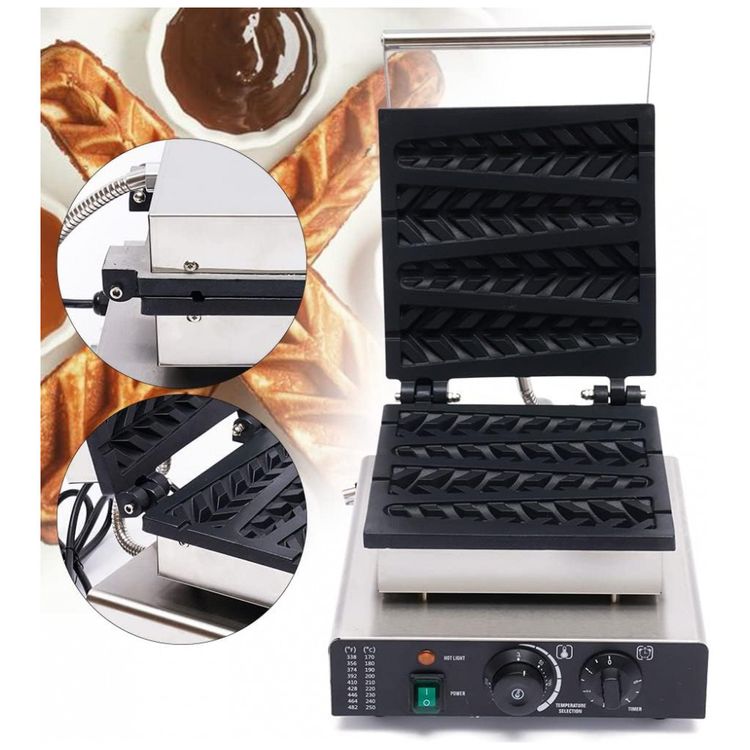 Maquina-de-Waffle-Profissional-em-Aco-Inoxidavel-110V-foto-4