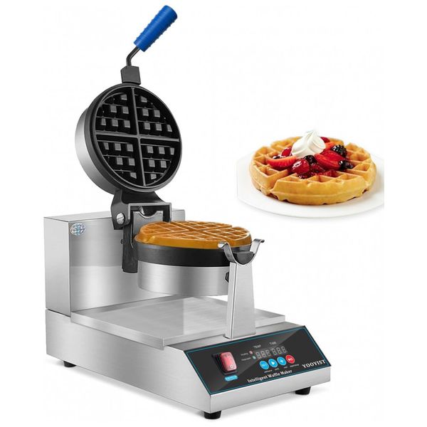 Maquina-de-Waffle-Profissional-em-Aco-Inoxidavel-1200W-foto-0