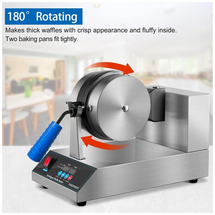 Maquina-de-Waffle-Profissional-em-Aco-Inoxidavel-1200W-foto-1