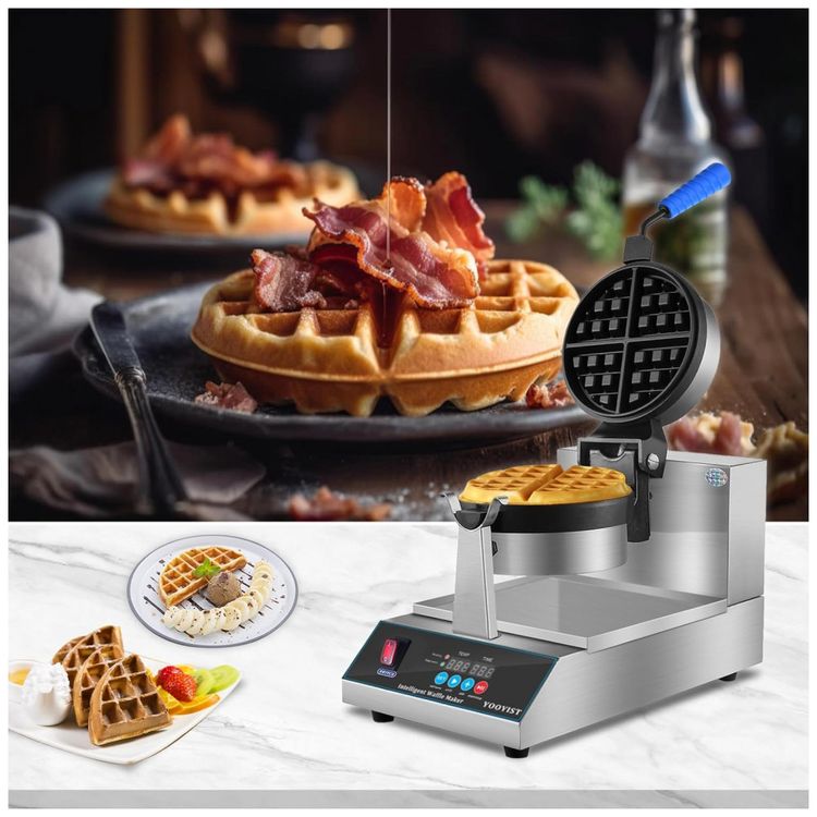 Maquina-de-Waffle-Profissional-em-Aco-Inoxidavel-1200W-foto-5
