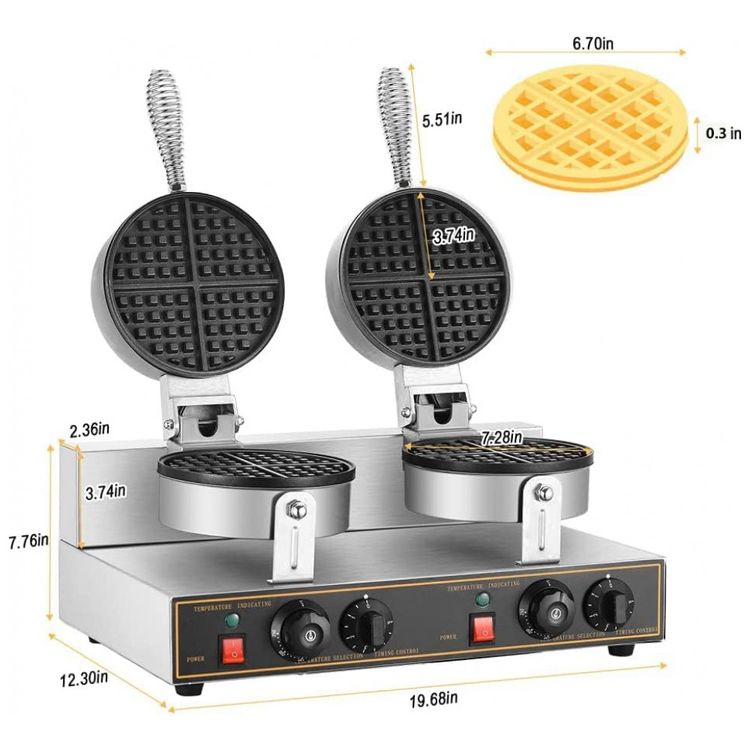 Maquina-de-Waffle-Profissional-em-Aco-Inoxidavel-2400W-foto-5