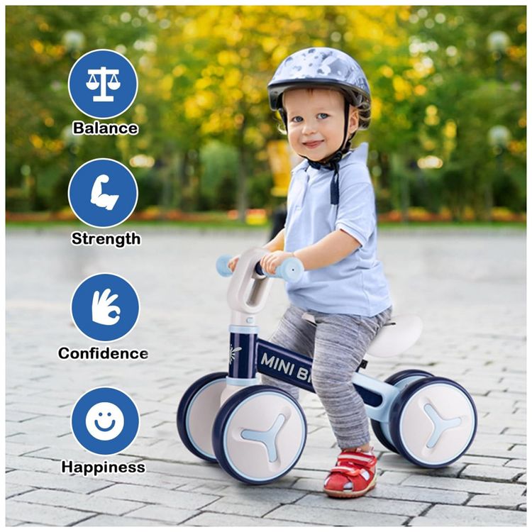 Bicicleta-sem-Pedal-com-4-Rodas-para-Criancas-de-1-a-3-Anos-foto-1