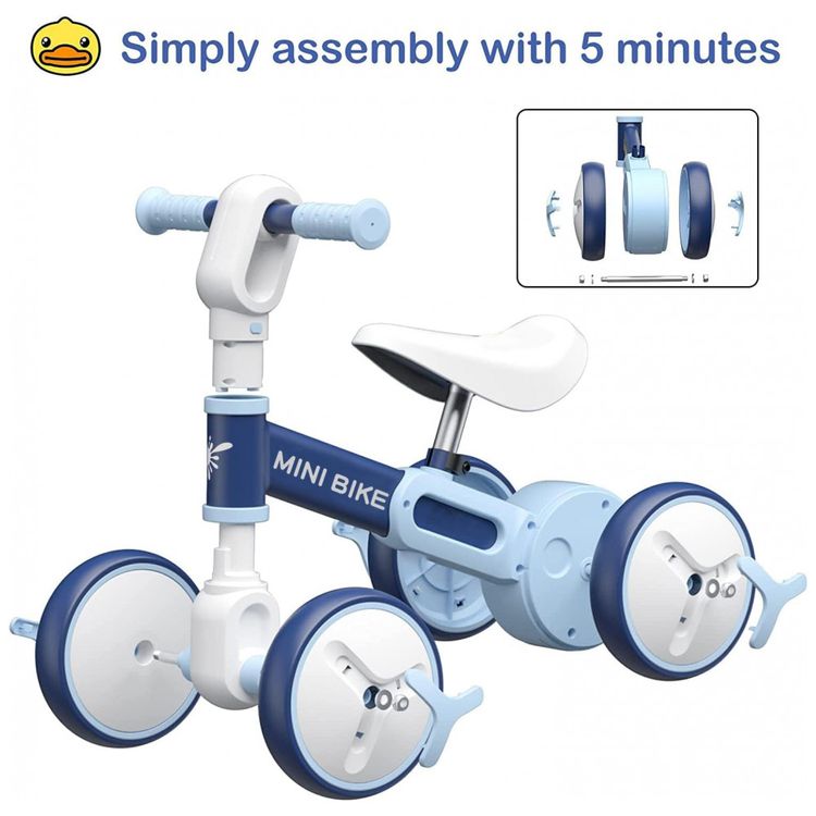 Bicicleta-sem-Pedal-com-4-Rodas-para-Criancas-de-1-a-3-Anos-foto-3