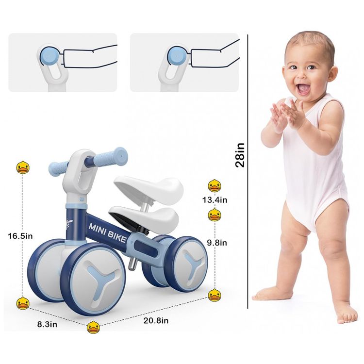 Bicicleta-sem-Pedal-com-4-Rodas-para-Criancas-de-1-a-3-Anos-foto-5