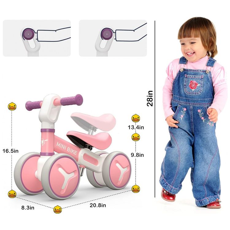 Bicicleta-sem-Pedal-com-4-Rodas-para-Criancas-de-1-a-3-Anos-foto-5