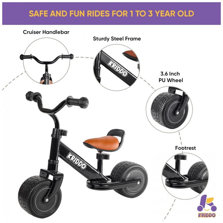 Bicicleta-sem-Pedal-para-Criancas-de-1-a-3-Anos-KRIDDO-foto-2