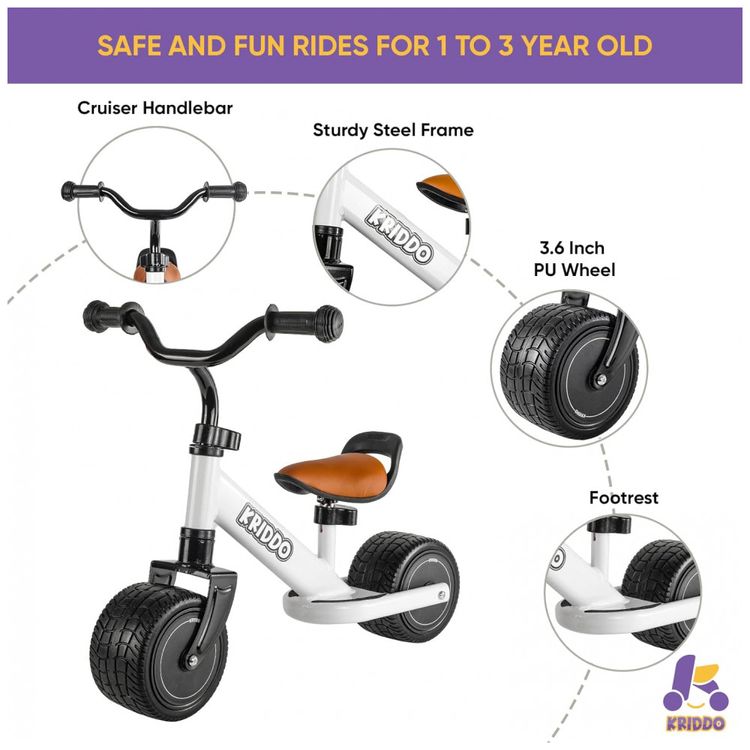 Bicicleta-sem-Pedal-para-Criancas-de-1-a-3-Anos-KRIDDO-foto-2