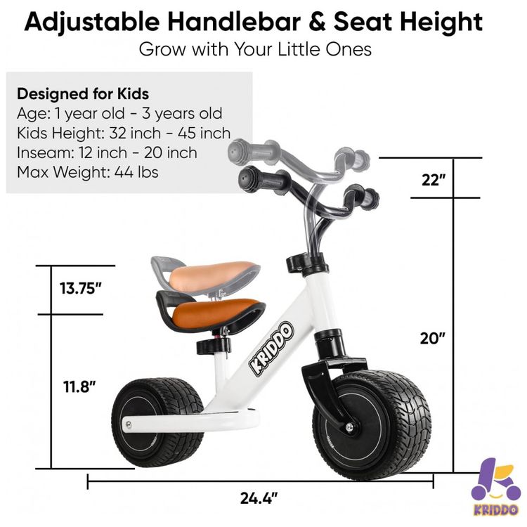 Bicicleta-sem-Pedal-para-Criancas-de-1-a-3-Anos-KRIDDO-foto-5