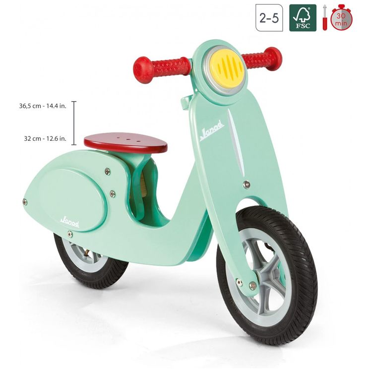 Bicicleta-sem-Pedal-Scooter-de-Madeira-para-Criancas-de-3-a-foto-1