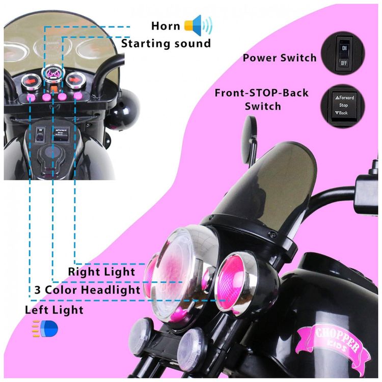 Moto-Eletrica-Infantil-a-Bateria-6V-com-Sons-e-Luzes-Idade-foto-2