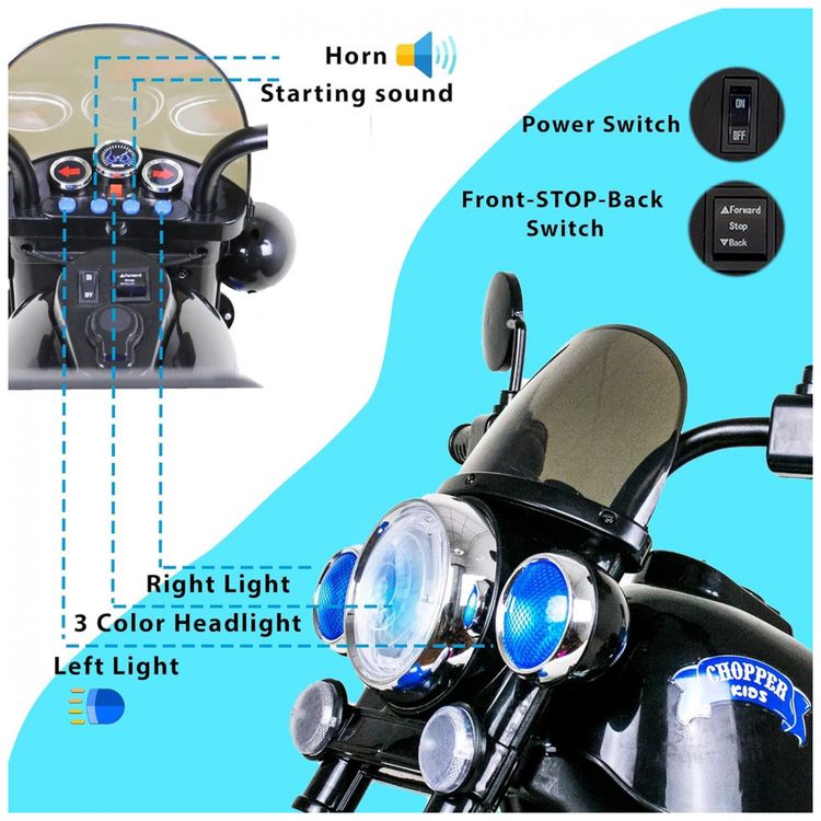Moto-Eletrica-Infantil-a-Bateria-6V-com-Sons-e-Luzes-Idade-foto-3