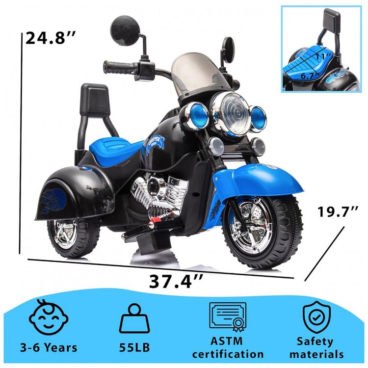 Moto-Eletrica-Infantil-a-Bateria-6V-com-Sons-e-Luzes-Idade-foto-5