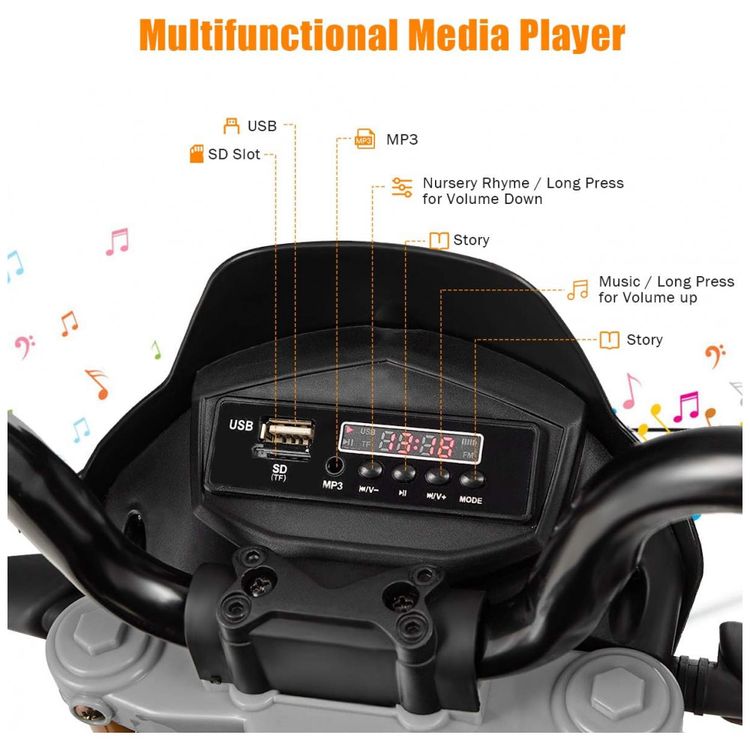 Moto-Eletrica-Infantil-a-Bateria-12V-com-Sons-MP3-e-Luzes-foto-1