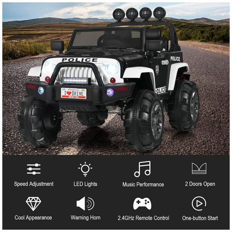 Carro-Eletrico-Infantil-Policia-2-Assentos-com-Suspensao-foto-1